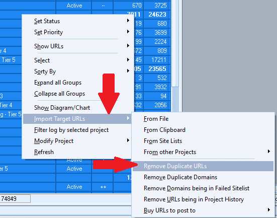 GSA Search Engine Ranker 6 のメンテナンスのヒント 重複するターゲットURLを削除する