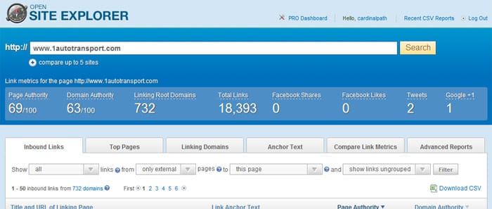 एसईओ हैक: अपने प्रतिस्पर्धियों से सीखें 3 ओपनसाइटएक्सप्लोरर