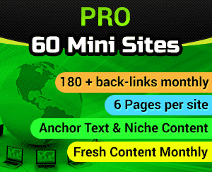 Web 2.0 Back-links upgraded to be Web 2.0 Mini Site Service 4 60 Web 2.0 Mini Sites - No price