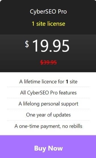 CyberSEO Pro - 1 Site Licence CyberSEO Pro - 1 Site Licence
