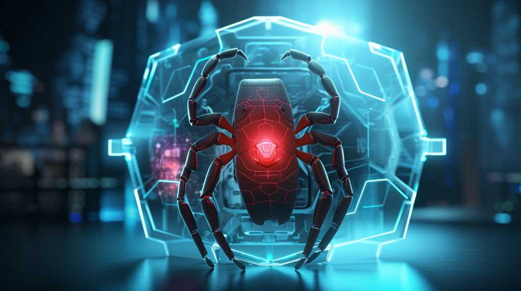 Cara melindungi situs web Anda agar tidak di-scrape oleh alat AI 5 Gambar futuristik seekor laba-laba yang melindungi situs web dari upaya pengambilan data secara ilegal (scraping).