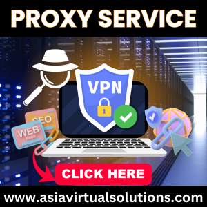 GSA SER 프록시 인터넷 보안 관련 다양한 아이콘과 노트북 화면에 표시된 "VPN" 방패를 특징으로 하는 프록시 서비스 광고. "여기를 클릭하세요"라는 문구는 빨간색 화살표로 표시되어 있습니다.