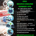 GSA Search Engine Ranker VPS (125x125)- 3 7 Promotional image for GSA Search Engine Ranker VPS showcasing top-tier specs: 10 CPUs, 12 GB RAM, 10 Gbps speed, and 150 GB NVME Drive. Enjoy features like seamless captcha solving, advanced SEO tools, and pre-installed GSA SER for optimal performance.