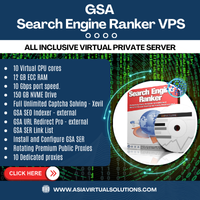 GSA Search Engine Ranker VPS (200 x 200) -1 12 Discover our GSA SER VPS, complete with a digital disc and impressive specifications: 10 virtual CPU cores, 12 GB RAM, 150 GB NVME storage, and lightning-fast 10 Gbps port speed. This VPS package is perfect for optimizing your search engine ranking efforts efficiently.