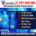 RANKERX VPS (125x125) - 3 6 Advertisement for RANKERX VPS hosting, featuring a virtual private server with 12 CPU cores, 125GB RAM, 100GB enterprise disk space, and a 10Gbps fast