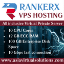 RANKERX VPS (125x125) - 4 7 Advertisement for RankerX VPS hosting featuring specifications including 10 CPU cores, 100 GB enterprise space, and 10 Gbps fast connection.