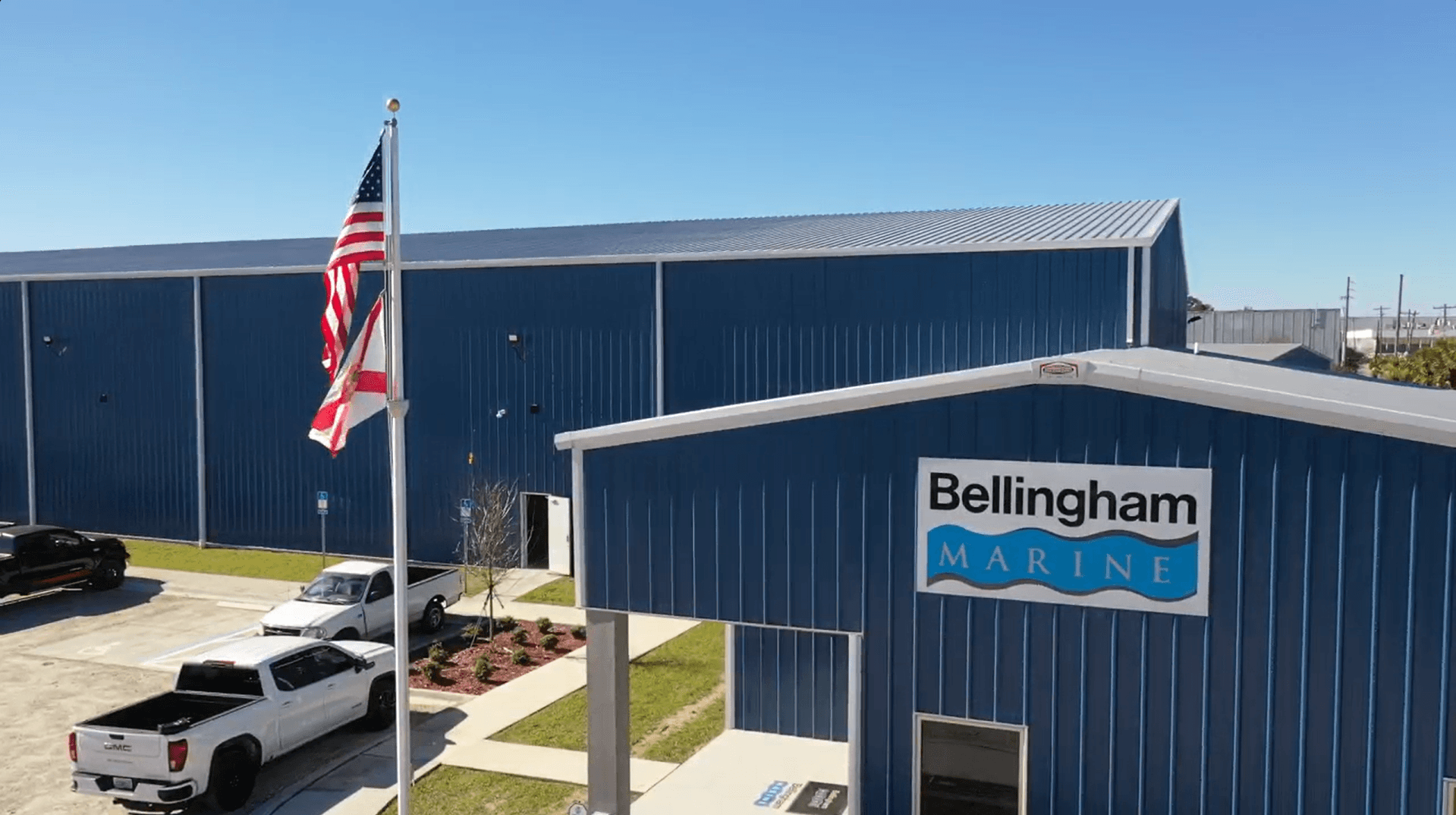 Bellingham Marine construction history highlighted by a modern marina facility with docks and boats at JaxHQ.