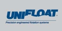 Historic Unifloat system showcasing Bellingham Marine construction history with floating dock segments and water backdrop.
