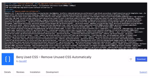 Berq Used CSS plugin WordPress repository page