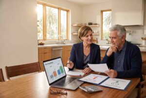 How to Use the California Birthday Rule to Swap Medigap Plans Without Underwriting 3 financial consultant explaining rate comparison chart