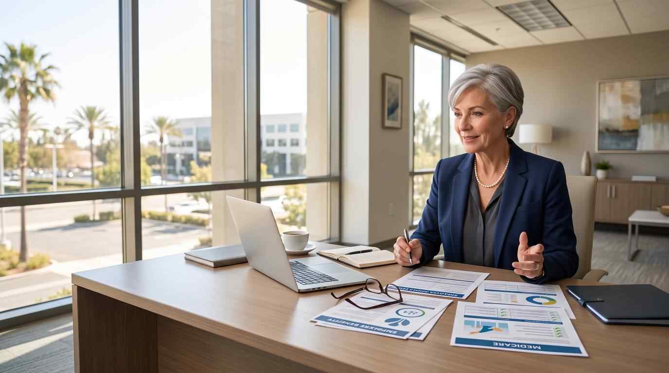 medicare-advisor-working-laptop-office medicare advisor working laptop office