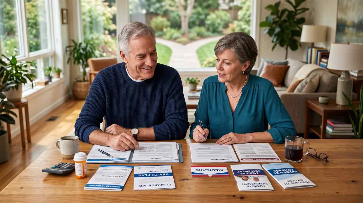 senior-couple-comparing-medicare-supplement-plans senior couple comparing medicare supplement plans