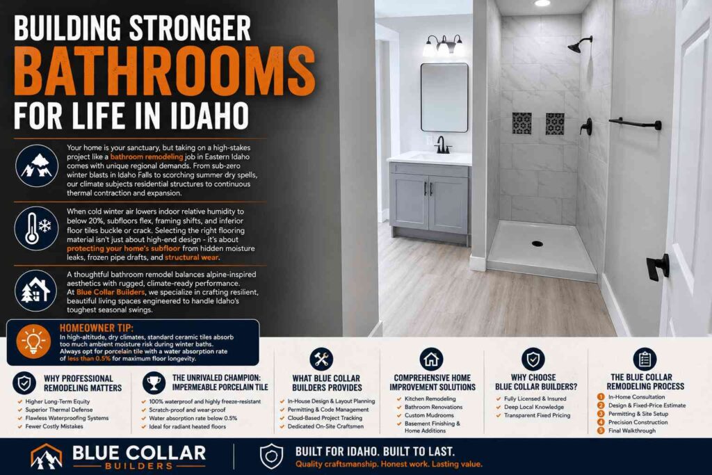 What Is the Most Durable Material for an Idaho Bathroom Floor? 1 Building Stronger Bathrooms for Life in Idaho