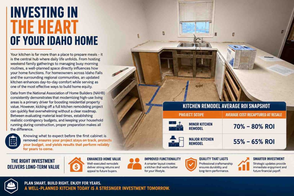 What to Know Before Remodeling Your Kitchen: The Ultimate Idaho Planning Guide 1 Investing in the Heart of Your Idaho Home
