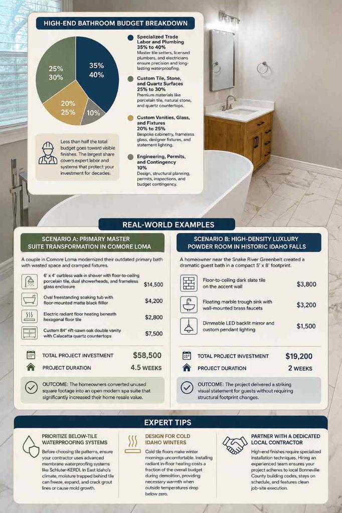 Luxury Bathroom Remodel Cost in Idaho Falls: What Upscale Really Costs 3 Real World Examples 1