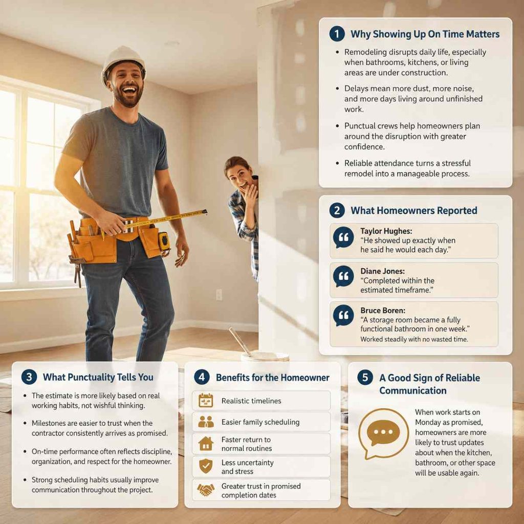 What Our Customers Actually Say: 10 Real Reviews on Communication, Honesty & Craftsmanship 1 WILL A REMODELING CONTRACTOR ACTUALLY SHOW UP WHEN PROMISED