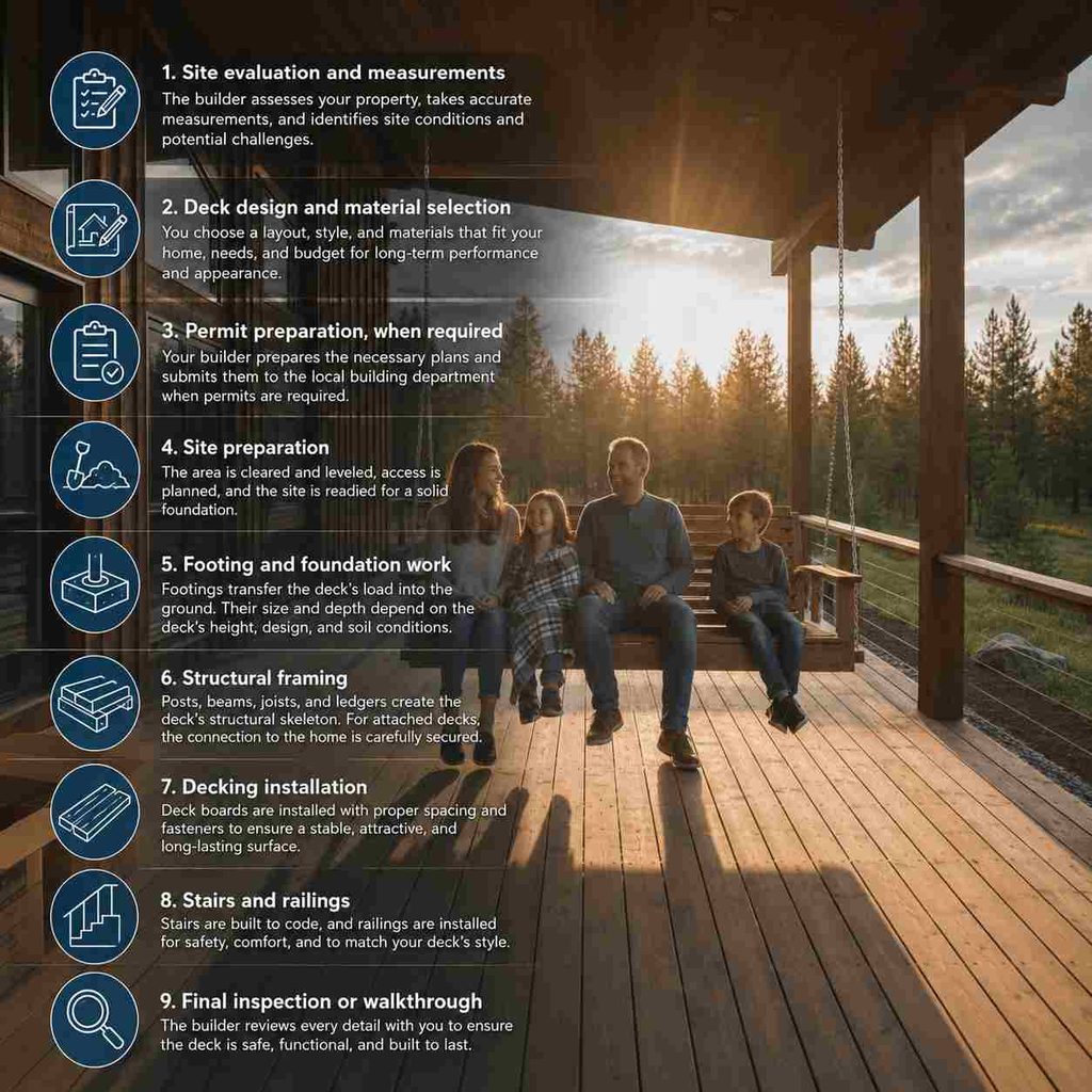 Deck Building in Idaho Falls: Materials, Costs & What to Expect 5 What Does Deck Construction in Idaho Falls Involve