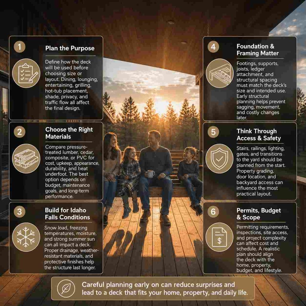 Deck Building in Idaho Falls: Materials, Costs & What to Expect 8 What Should You Know Before Starting a Deck Building Project in Idaho Falls
