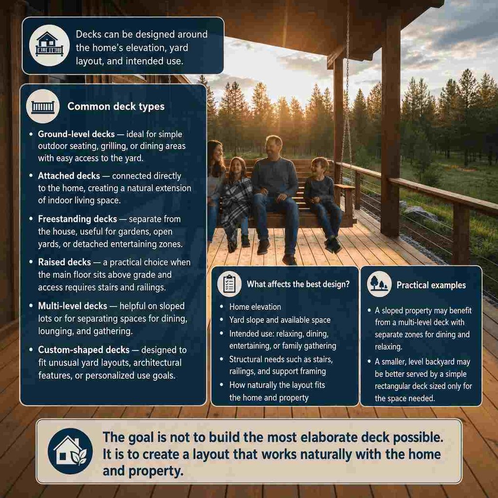 Deck Building in Idaho Falls: Materials, Costs & What to Expect 2 What Types of Decks Can You Build in Idaho Falls