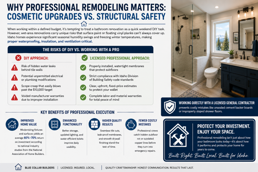 Is a $10,000 Bathroom Remodel Budget Realistic in Idaho? What to Expect, ROI, and Expert Tips 2 What to Expect ROI and Expert Tips 2