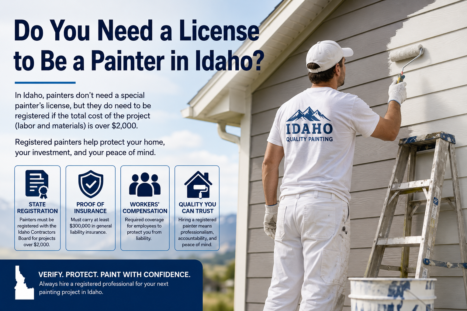 Do You Need a License to Be a Painter in Idaho? Salary, Skills & FAQs Do You Need a License to Be a Painter in Idaho? Salary, Skills & FAQs