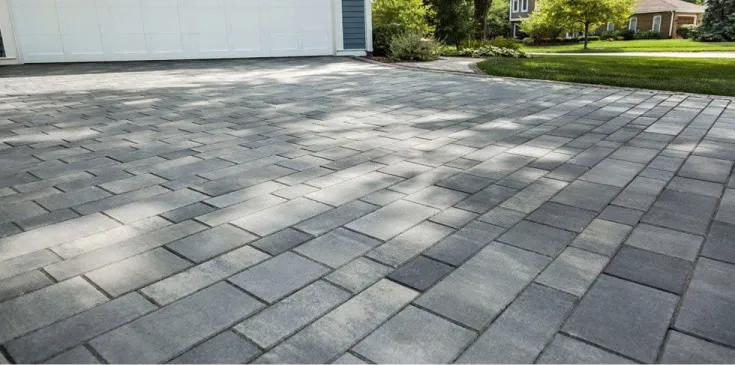 5 Modern Pavers: Elevating Outdoor Living with Style 5 Linear pavers introduce a quiet rhythm to the driveway, creating visual interest without overwhelming the space. The elongated format lends a modern, architectural elegance that feels both dynamic and restrained.