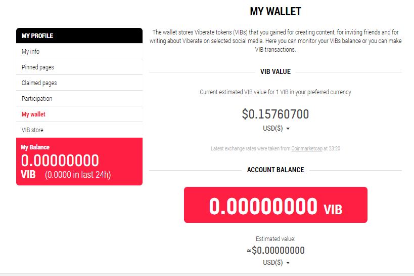 viberate wallet