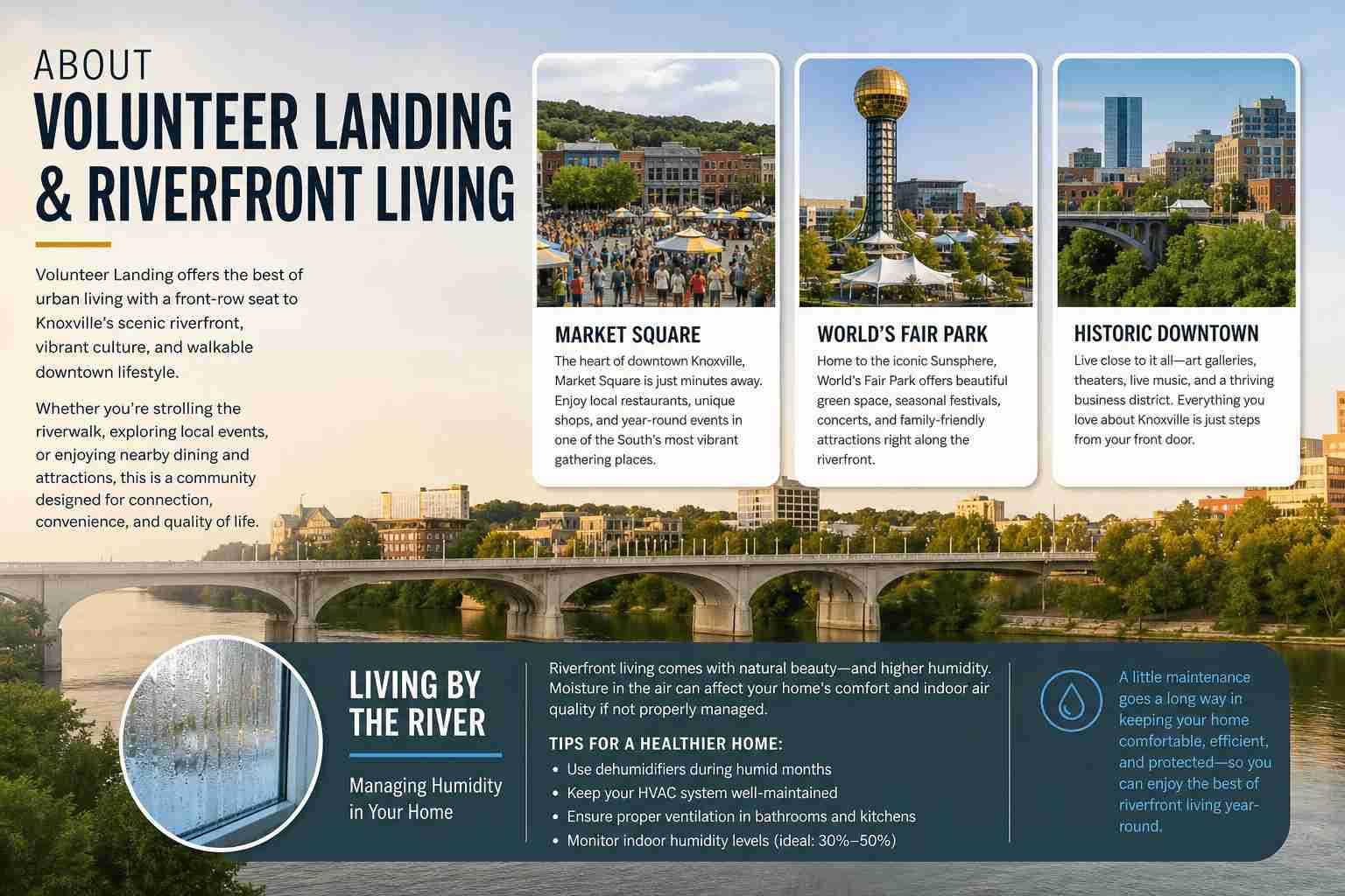 Enjoying Knoxville's Riverfront in Volunteer Landing While Keeping Your Home Comfortable Year-Round 1 Enjoying Knoxville's Riverfront in Volunteer Landing While Keeping Your Home Comfortable Year-Round