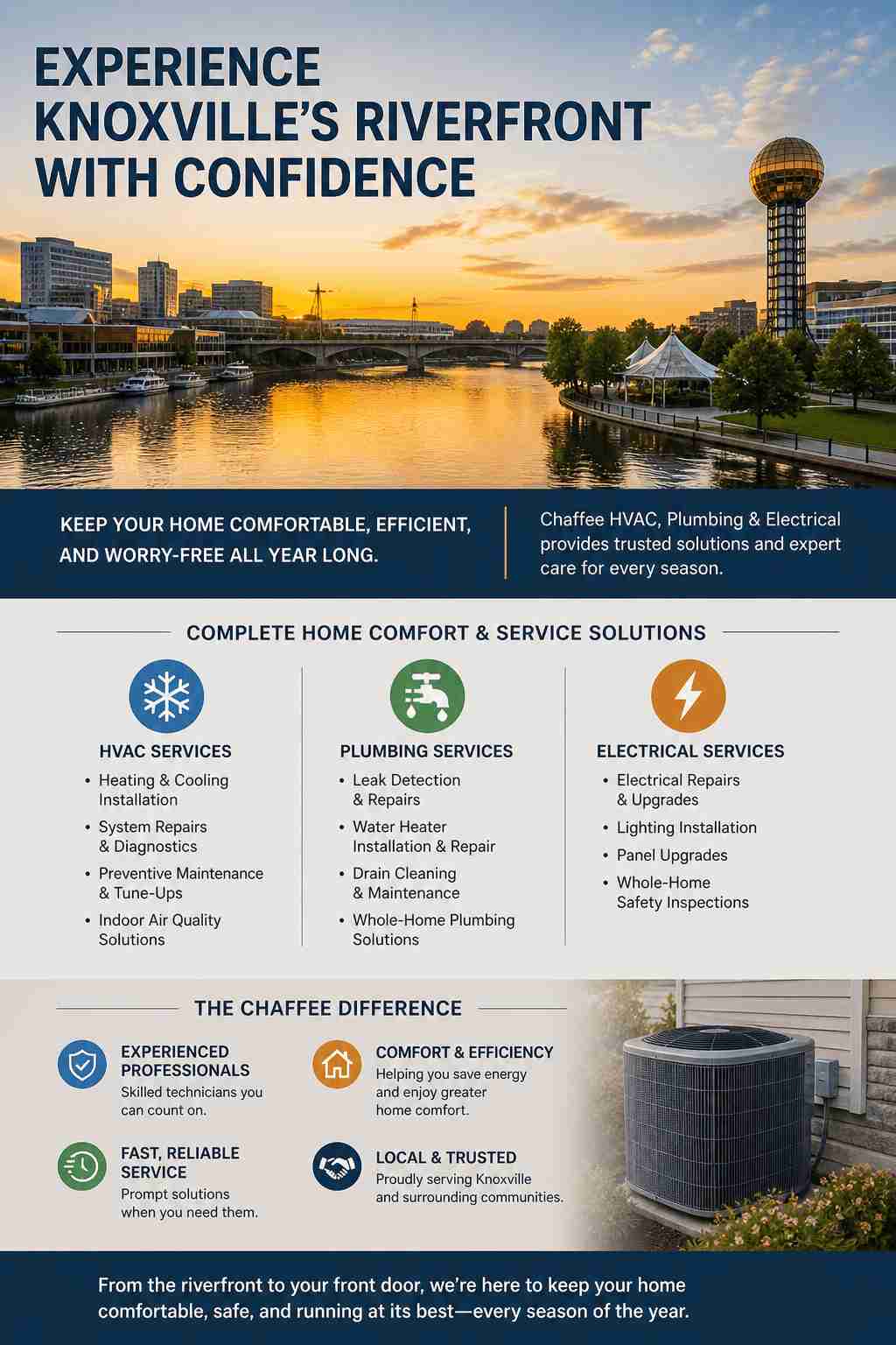 Enjoying Knoxville's Riverfront in Volunteer Landing While Keeping Your Home Comfortable Year-Round 5 Enjoying Knoxville's Riverfront in Volunteer Landing While Keeping Your Home Comfortable Year-Round