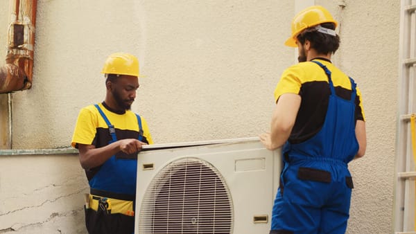 AC Installation 1 Servicemen-teamworking-on-hvac-system