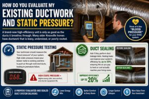 Finding Reliable HVAC in Knoxville: 5 Must-Ask Questions for Your Local Technician 1 How do you evaluate my existing ductwork and static pressure?
