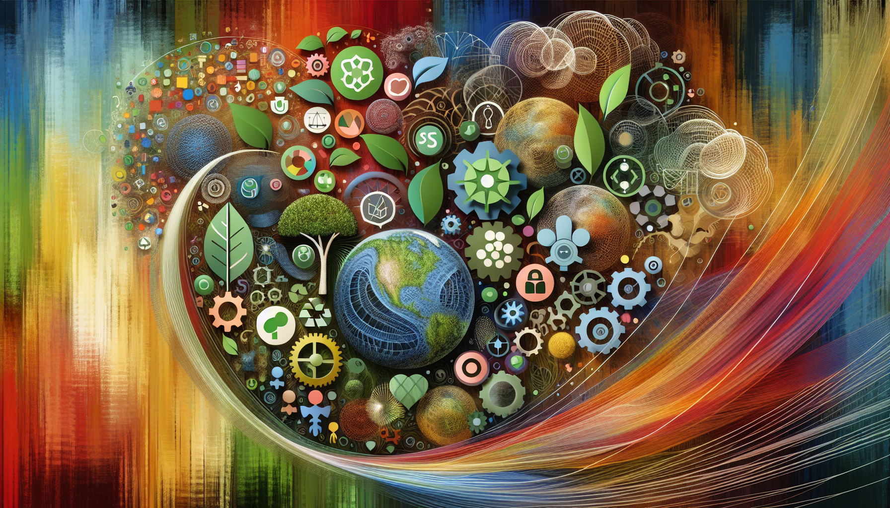 An artistic depiction of ESG standards and frameworks.