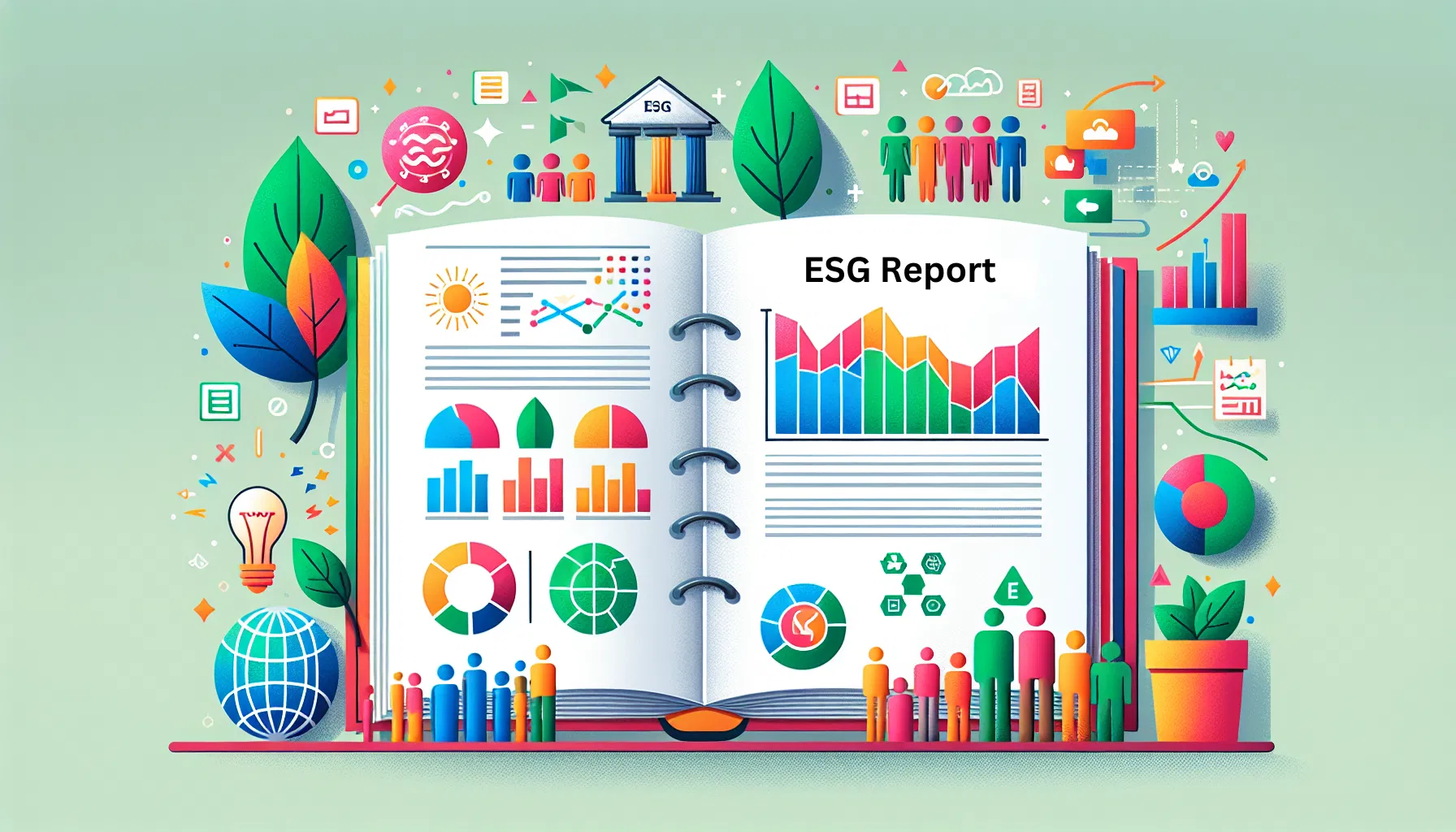 An illustration showcasing ESG reporting requirements.