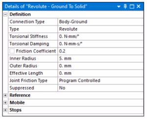 Revolute Joint ANSYS