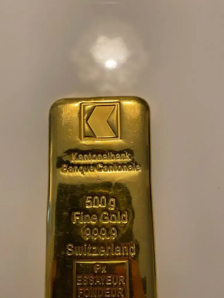 Lingot d’or suisse de 500 grammes