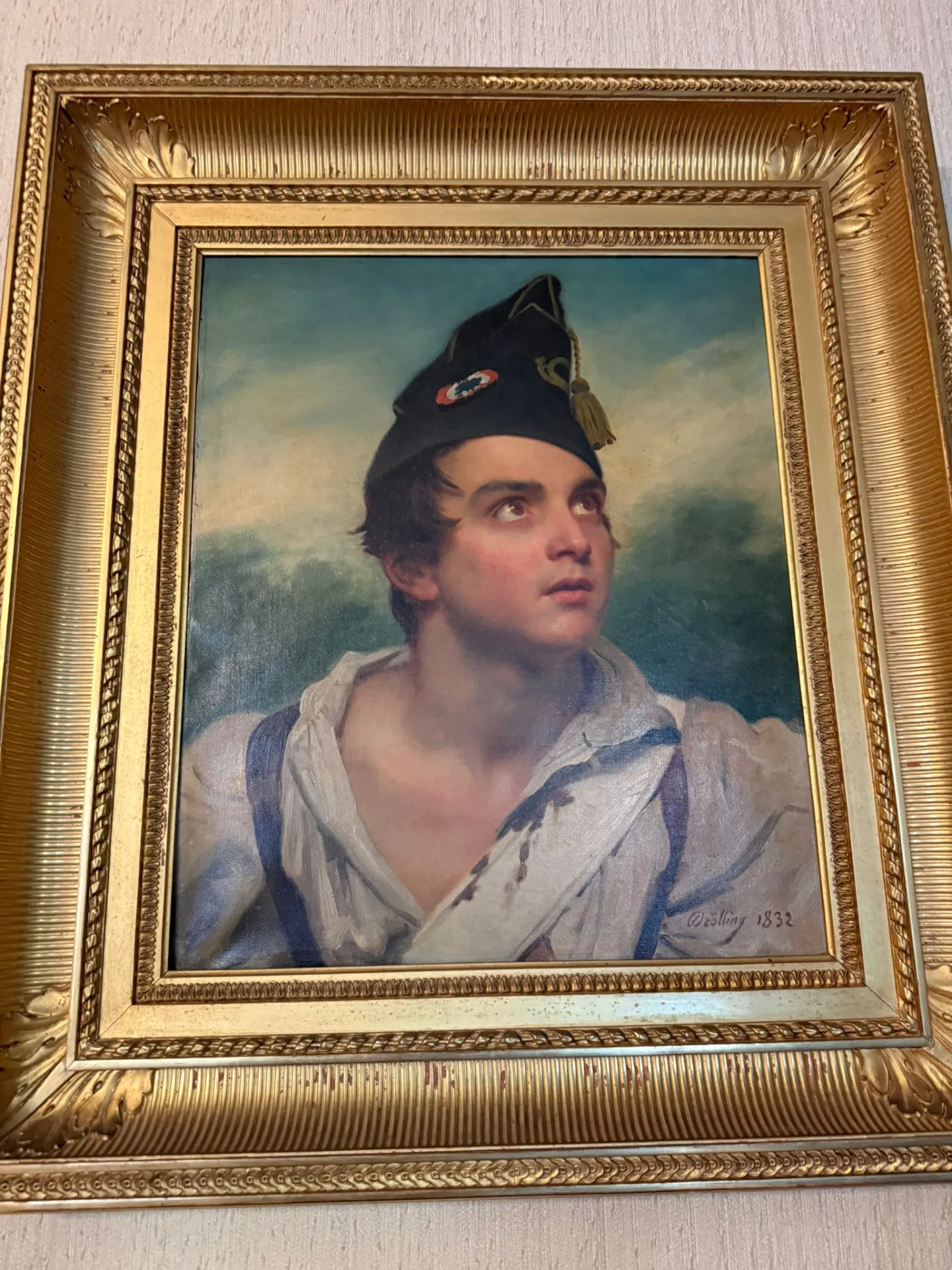 Portrait d’un jeune homme en tenue révolutionnaire