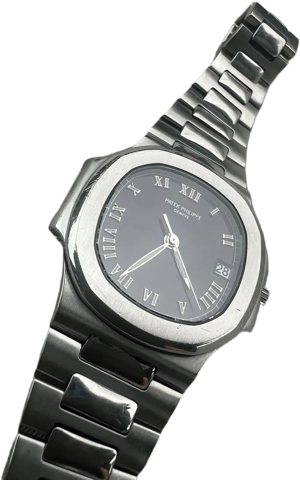 Montre Patek Philippe en acier avec bracelet métallique