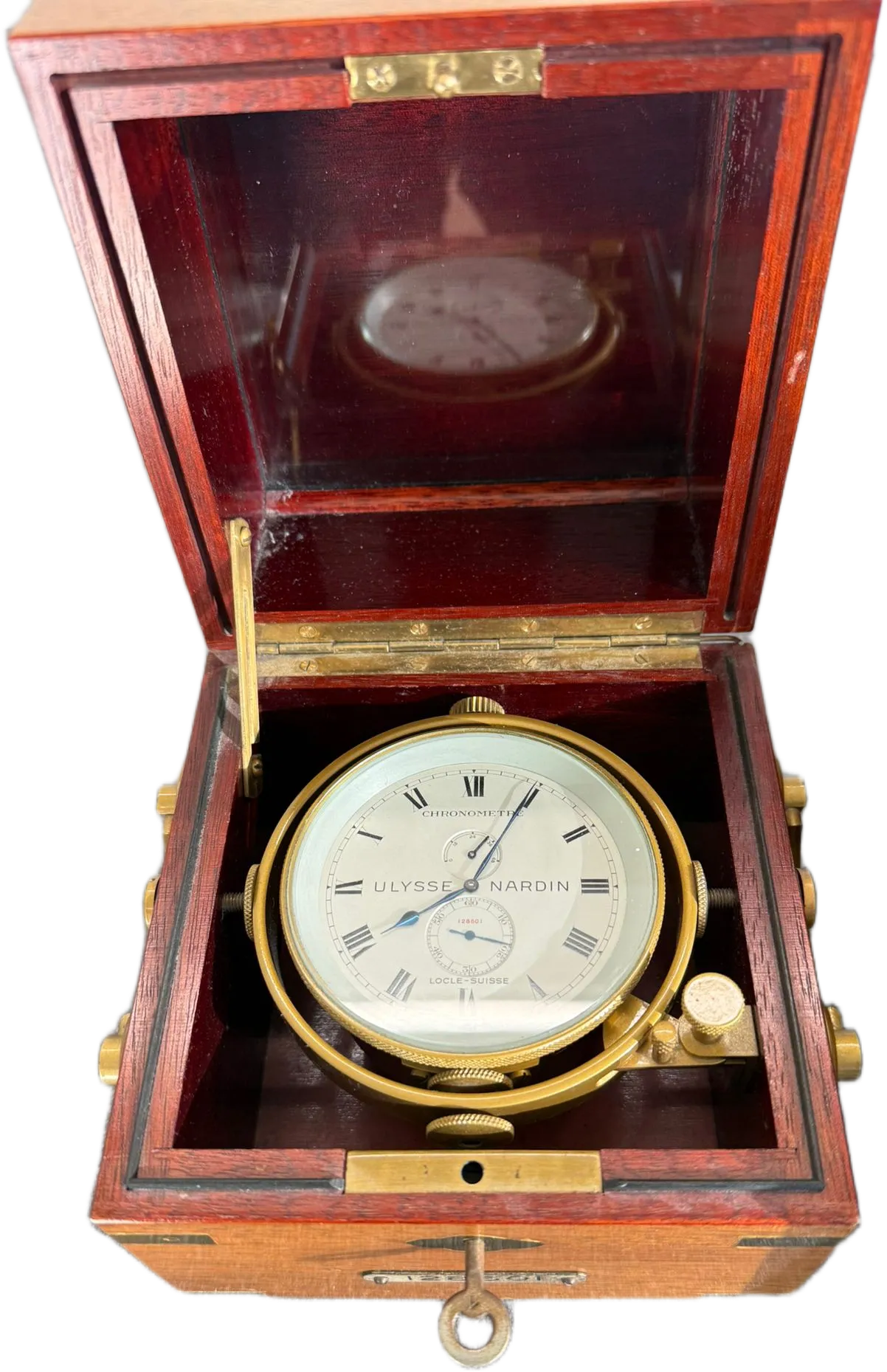Chronomètre de marine Ulysse Nardin en coffret bois
