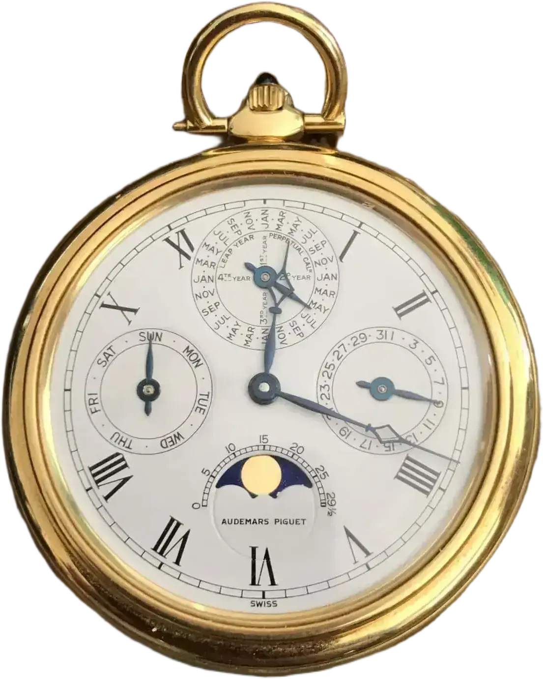 Montre de poche en or à complications