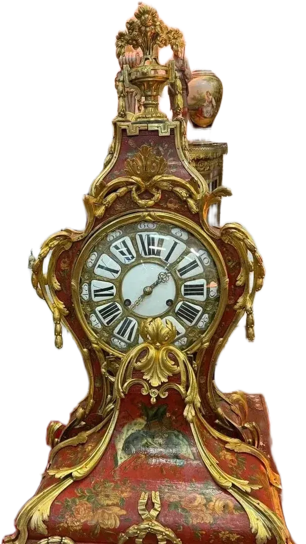 Pendule ancienne Louis XV en bronze doré