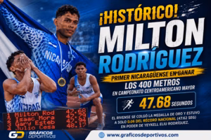 Milton Rodríguez campeón centroamericano en los 400 mt
