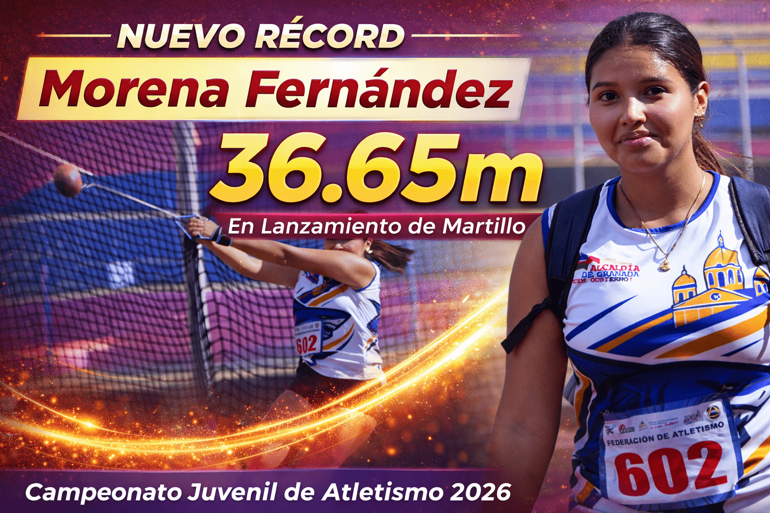 Nuevo récord en lanzamiento de martillo