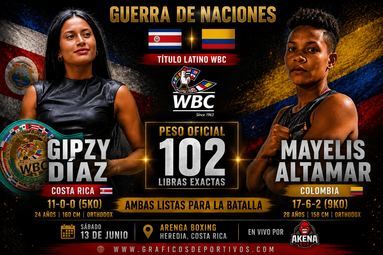 Gipzy Díaz y Mayelis Altamar cumplen en la báscula