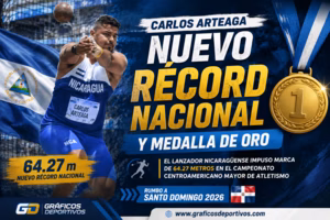 Carlos Arteaga conquista oro, rompe récord nacional y clásifica a Santo Domingo 2026