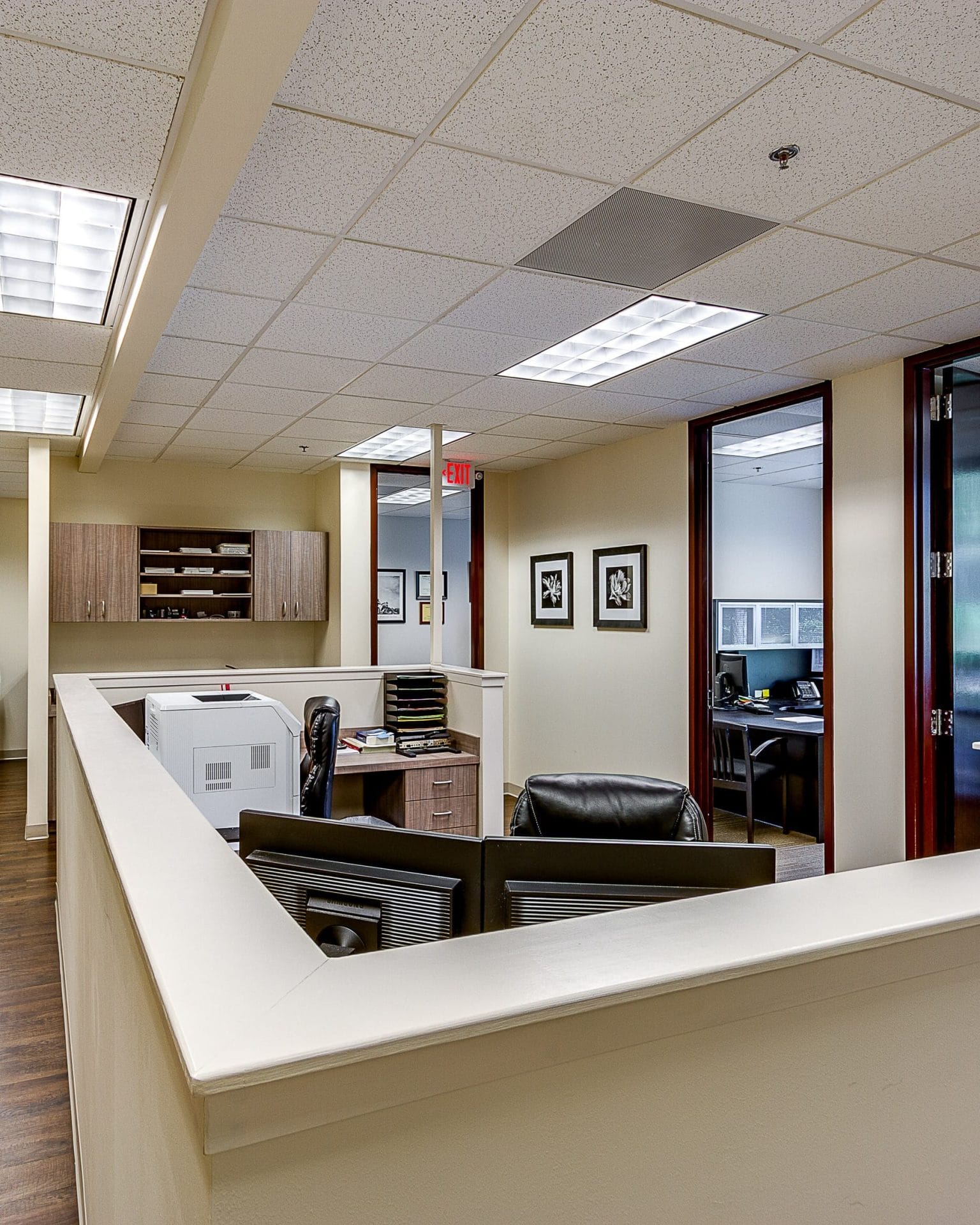 Modern office space under construction in Jacksonville, showcasing corporate office construction services Jacksonville FL.