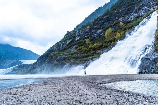 Hidden Gems in Juneau: The Best Places to Visit for Every Kind of Traveler 2 Nugget Falls: Majestic Waterfall Near Mendenhall Glacier