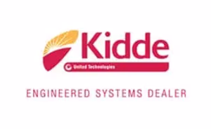 Logo of Kidde, a company known for fire safety products, on a white background.