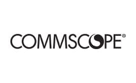 CommScope logo on a white background, representing the company's partnership with JSC Systems.