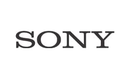 Sony logo on a white background, representing partnership with JSC Systems.