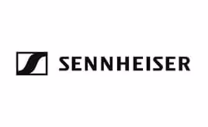 Sennheiser logo on a plain background, representing the partnership with JSC Systems.
